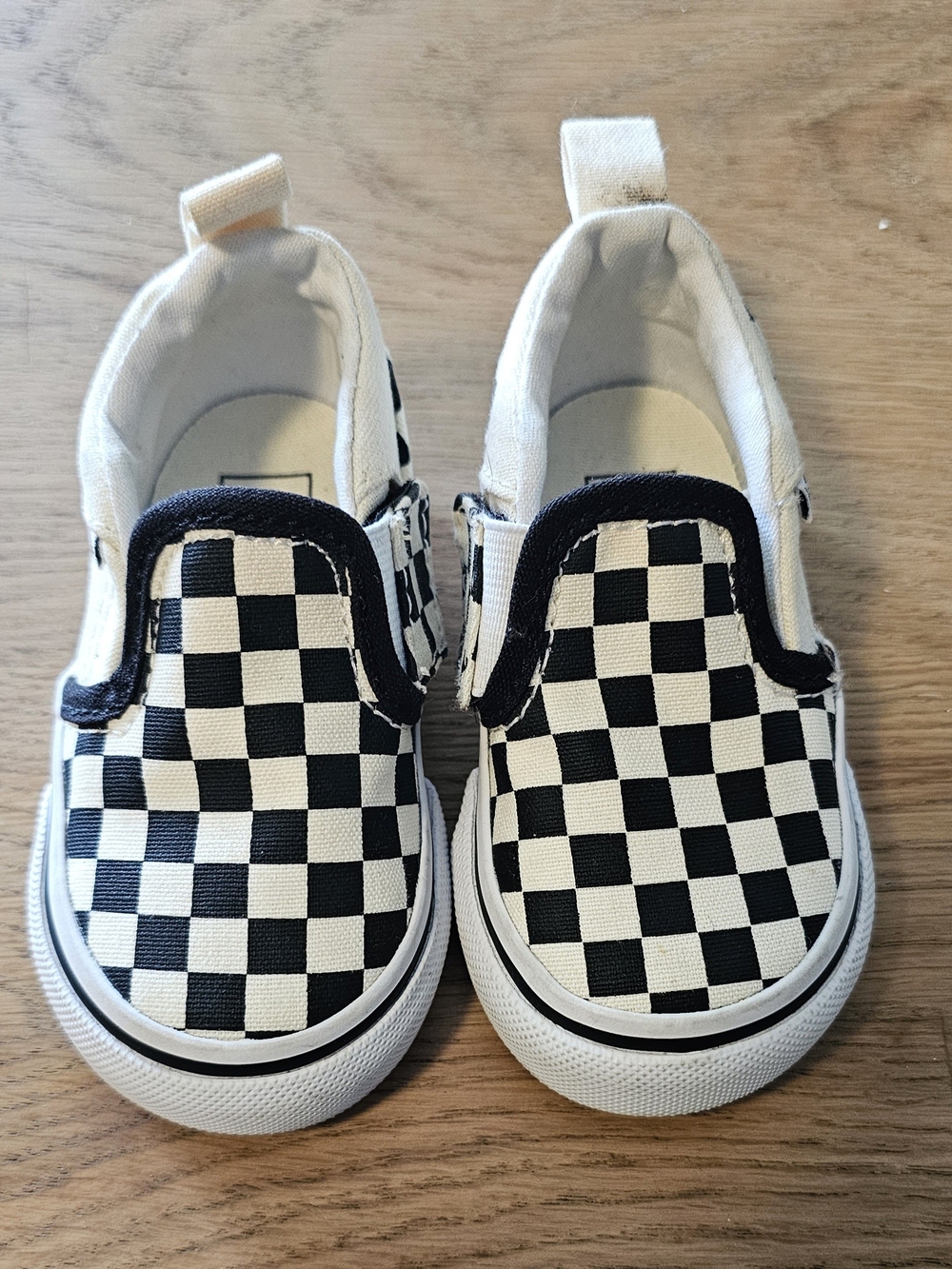 Vans Kids Checkerboard Slip-On Sneakers - Black & White